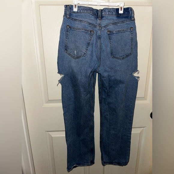 Abercrombie & Fitch distressed The 90s baggie low rise curvy love denim jeans 27 - Picture 6 of 6